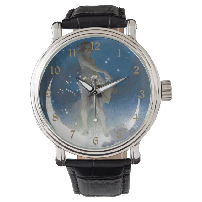 Luna Goddess at Night Scattering Stars Watch (Front)