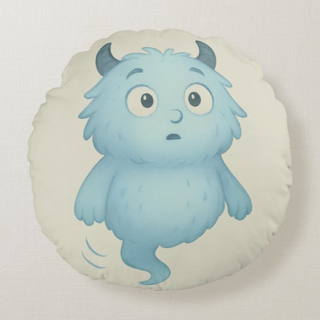 Luna Kissen - The Dreamy ADHD Monster Round Cushion (Front)