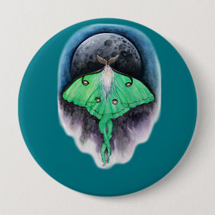 Luna Moon Moth 10 Cm Round Badge