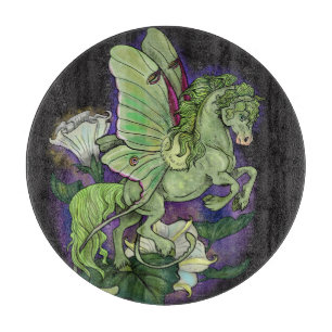 Luna Moonduster Moth Fairy Horse Cutting Board