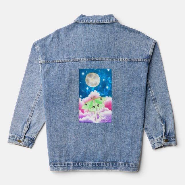 Luna Moth Baby Denim Jacket (Back)