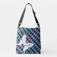 Luna Moth Buffalo Plaid Damask Mint Midnight Blue