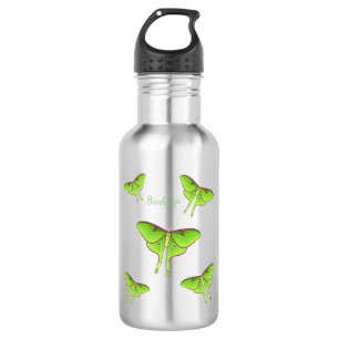 Luna Moth cartoon illustration 532 Ml Water Bottle