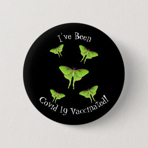 Luna Moth cartoon illustration 6 Cm Round Badge
