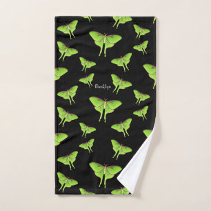 Luna Moth cartoon illustration Bath Towel Set