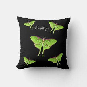 Luna Moth cartoon illustration Cushion