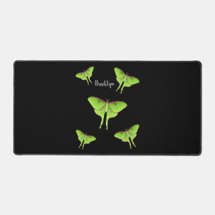 Luna Moth cartoon illustration Desk Mat
