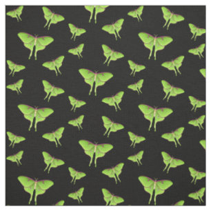 Luna Moth cartoon illustration Fabric
