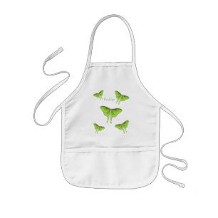 Luna Moth cartoon illustration Kids Apron