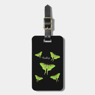 Luna Moth cartoon illustration  Luggage Tag