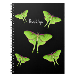 Luna Moth cartoon illustration  Notebook