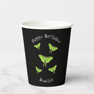 Luna Moth cartoon illustration Paper Cups