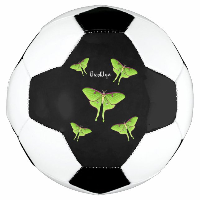 Luna Moth cartoon illustration  Soccer Ball (Front)
