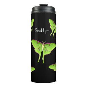 Luna Moth cartoon illustration Thermal Tumbler