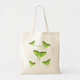 Luna Moth cartoon illustration Tote Bag