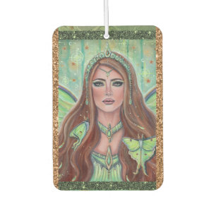 Luna moth fairy art by Renee Lavoie Car Air Freshener