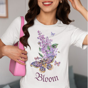 Luna Moth, Floral Moth T-Shirt