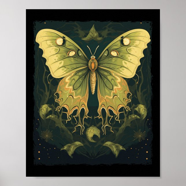 Luna Moth Halloween  Poster (Front)