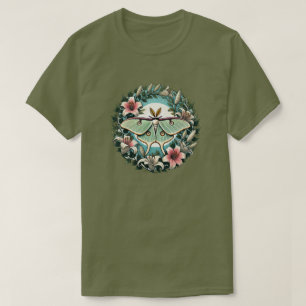 Luna Moth illustration lilies luna moths T-Shirt