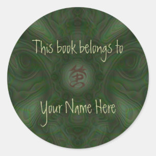 Luna Moth Mandala Classic Round Sticker