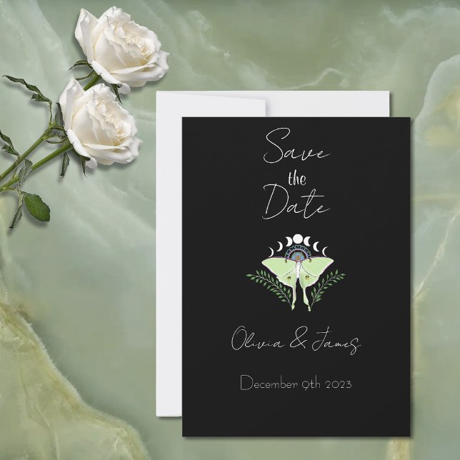 Luna Moth Moon Phases  Invitation (Creator Uploaded)