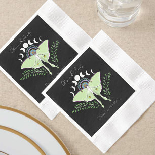 Luna Moth Moon Phases Napkin