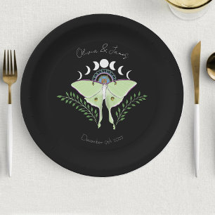 Luna Moth Moon Phases  Paper Plate