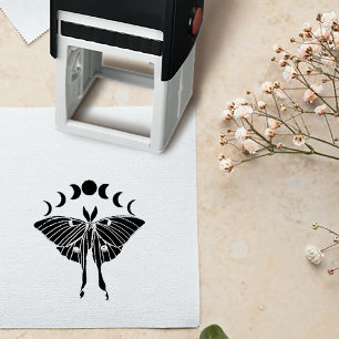 Luna Moth Moon Phases Self-inking Stamp