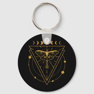 Luna Moth Mystical Designs Key Ring