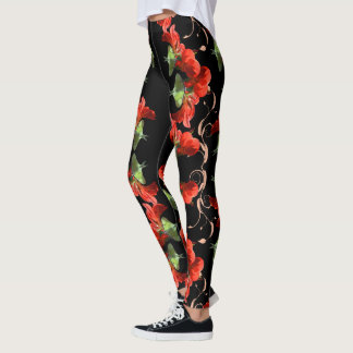Luna Moth on Canna Flower customisable Leggings
