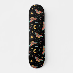 Luna Moth Pattern Skateboard