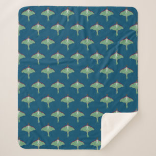 Luna Moth Sherpa Blanket
