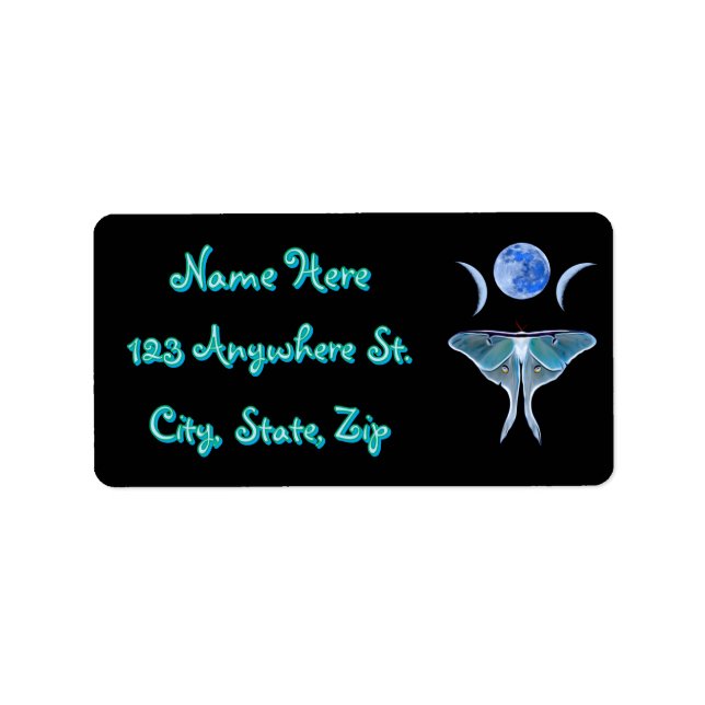 Luna Moth Triple Moon Label (Front)