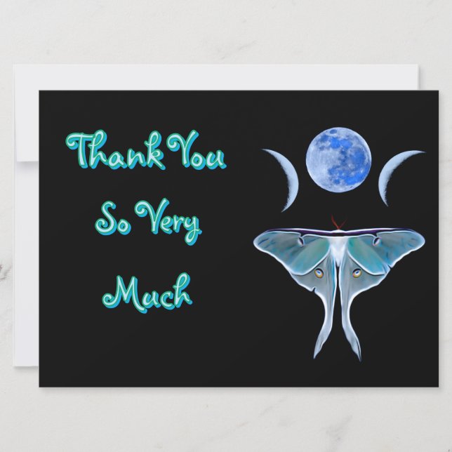 Luna Moth Triple Moon Thank You (Front)