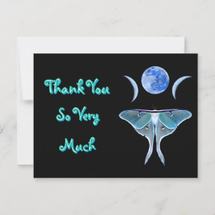 Luna Moth Triple Moon Thank You Postcard