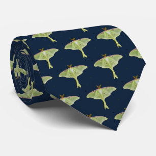 Luna Moth with Navy Background - necktie