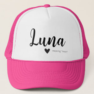 Luna Name Meaning Minimal Modern Script Cap Girl