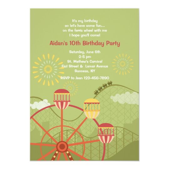 Luna Park Invitation Zazzle Com Au