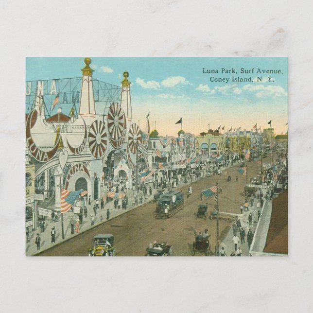 Luna Park Surf Avenue Postcard (Front)