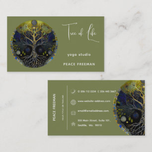 Luna Rising   Tree of Life Business Card