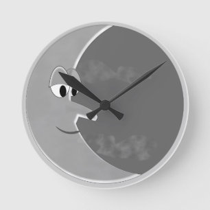 Luna Round Clock