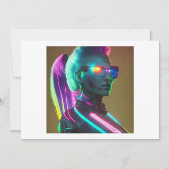 Luna: The Cyberpunk Technomancer  Invitation (Front)