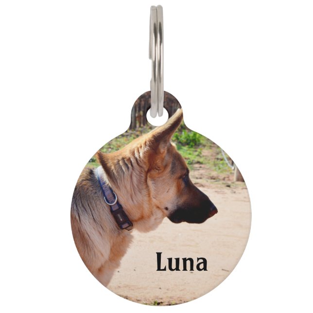 Luna The German Shepherd, Pet Tag, Tag (Front)