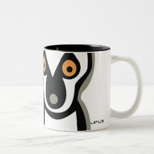 LUNA the LEMUR Two-Tone Coffee Mug