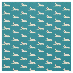 Luna the Regal Dog Fabric