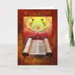 Luna Torah Holiday Card<br><div class="desc">greeting card with Jewish symbolism</div>