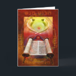 Luna Torah Holiday Card<br><div class="desc">greeting card with Jewish symbolism</div>