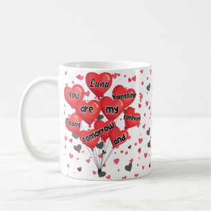 Luna Valentine Heart Balloons Romantic Love Mug