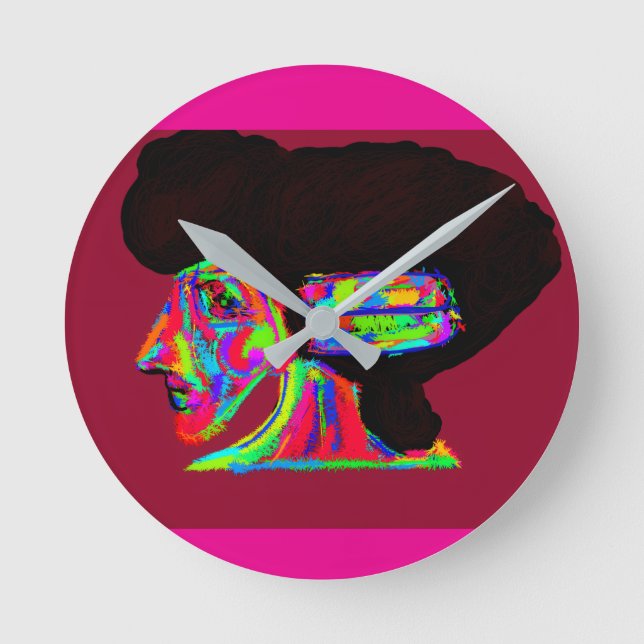 Luna Wolfwoman  Round Clock (Front)