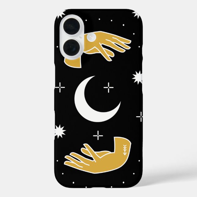Lunar Balance – Sacred Hands & Crescent Moon Case-Mate iPhone Case (Back)